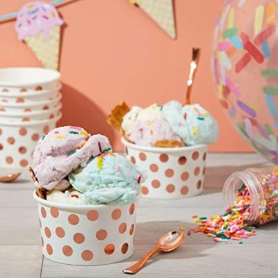 Eco Friendly Pink Custom Paper Ice Cream Cup (2)