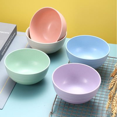 Natural Eco-friendly Wheat Straw Plastic Bowl (6)
