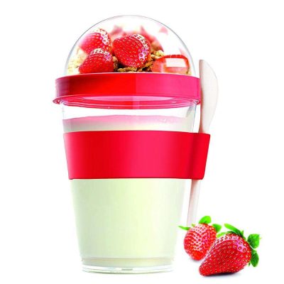 Yogurt Plastic Ice Cream Cup With Lid (2)